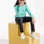 Girls Slim Fit Denim Grey Jeans