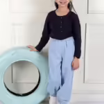 Girls Stretchable Denim Sky Blue Pant