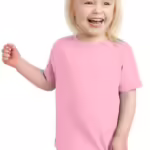 Girls Half Sleeves Pink T-shirt