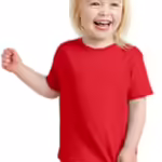 Girls Half Sleeves Red T-shirt