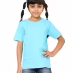 Unisex Kids Sky Blue T-Shirt for Girls