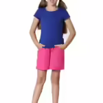 Girl's Relaxed Fit Dark Blue T-Shirt