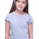 Girls Regular Fit Blue T-Shirt