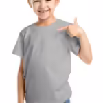 Girls Short Sleeve Grey Melange T-Shirt