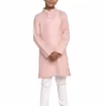 Boys Kids Plain Pink Colour Kurta