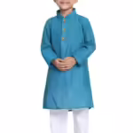 Boys Multicolour Cotton Kurta Pyjama Set