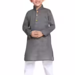 Boys Multicolour Cotton Kurta Pyjama Set