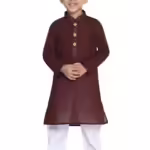 Boys Multicolour Cotton Kurta Pyjama Set