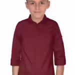 Plain Maroon Colour Boy's Shirt
