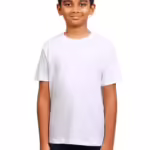 Round Neck Plain White Tshirt for Boys