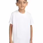 Plain White Hip-Hop Half Sleeve Cotton Boy's T-Shirt