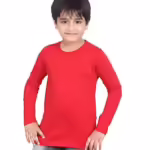 Unisex Plain Full Sleeves Red T-Shirt