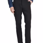 Men's Stretchable Formal Jet Black Pants