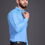 Men's Regular Fit Blue Formal Shirt