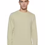 Men Plain Light Olive Sweatshirt
