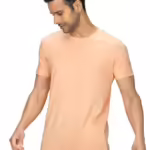 Men Regular Fit Light Orange T-Shirt