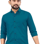 Men Regular Fit Solid Spread Collar Formal Shirt