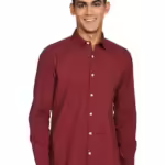 Maroon Men's Slim Fit Shirt