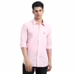 Pink Men Slim Fit Shirt