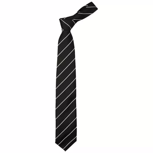 Seasons Black & White Stripes Formal Necktie for Men