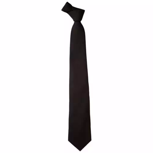 Seasons Black Plain Formal Necktie for Men