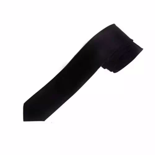 Seasons Collections Black Polyester Neck Tie
