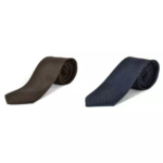 Black Micro Fiber Polka Dots Broad Necktie - Combo of 2