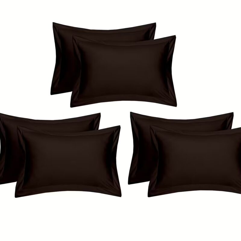 Seasons Solid Pillow Covers King Size Bedsheet ,Set of 1,Brown