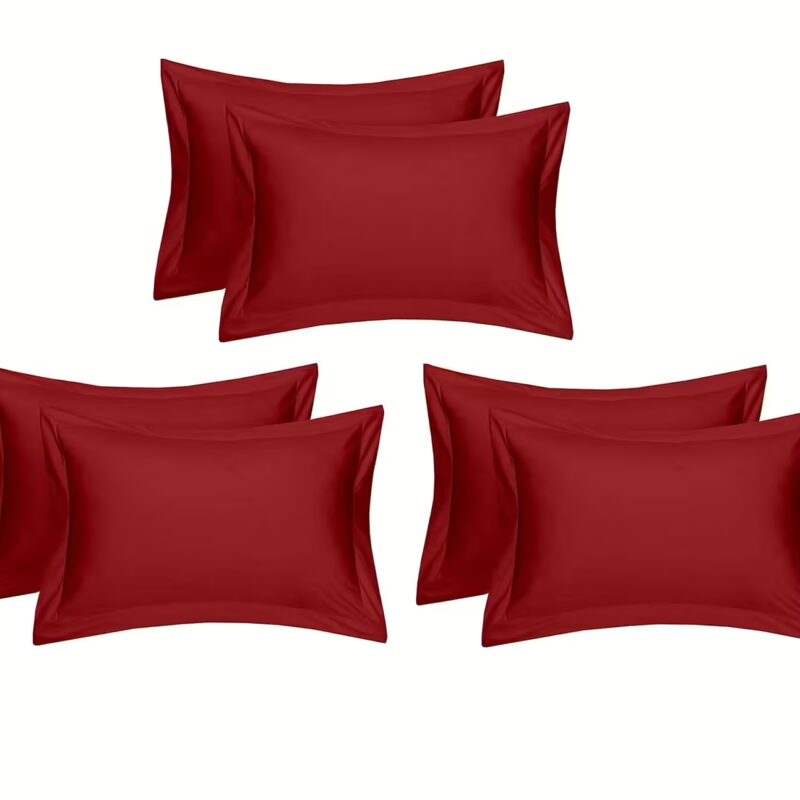 Seasons Solid Pillow Covers King Size Bedsheet ,Set of 1, Maroon