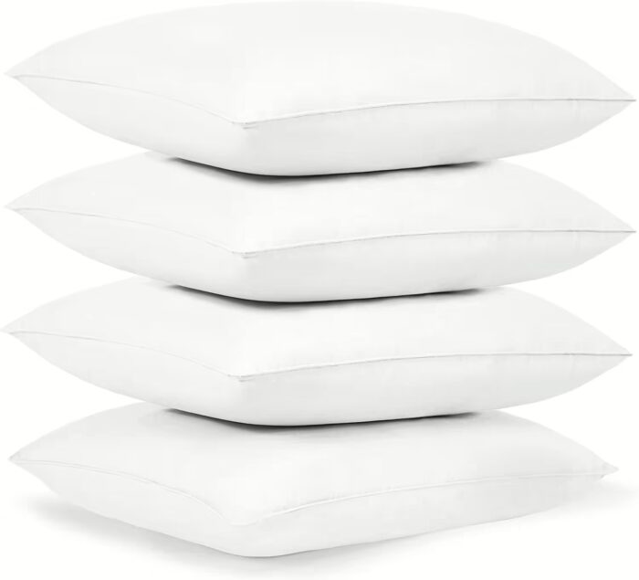 Seasons Microfibre Solid Sleeping Pillow Pack of 4??(White)