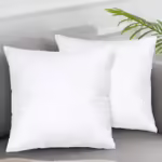 Seasons Microfiber Cushions Premium Fibre Sofa Cushion Set Of 2,White