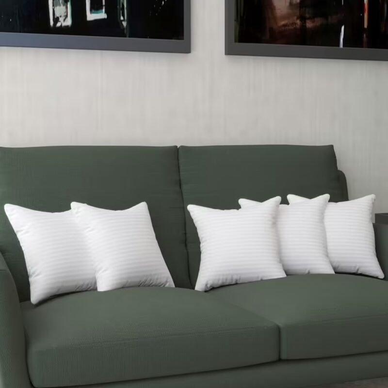 Seasons Microfibre Filled Soft Cushion Pillow, White,Pack of 5