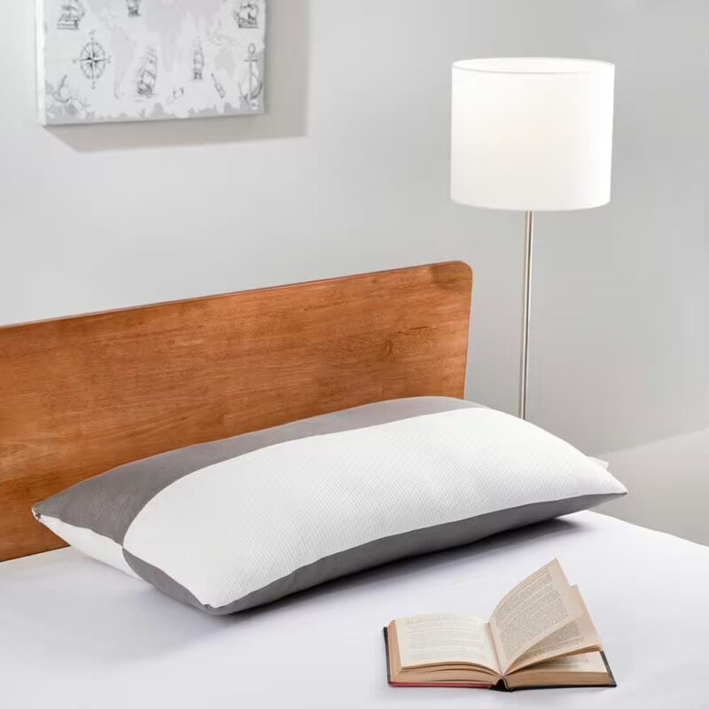 Seasons Polyester Fibre Solid Sleeping Pillow Pack of 1??(White, Grey)