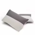 Seasons Fibre Sleeping Pillow with Zip,Set of 2 (White and Grey)