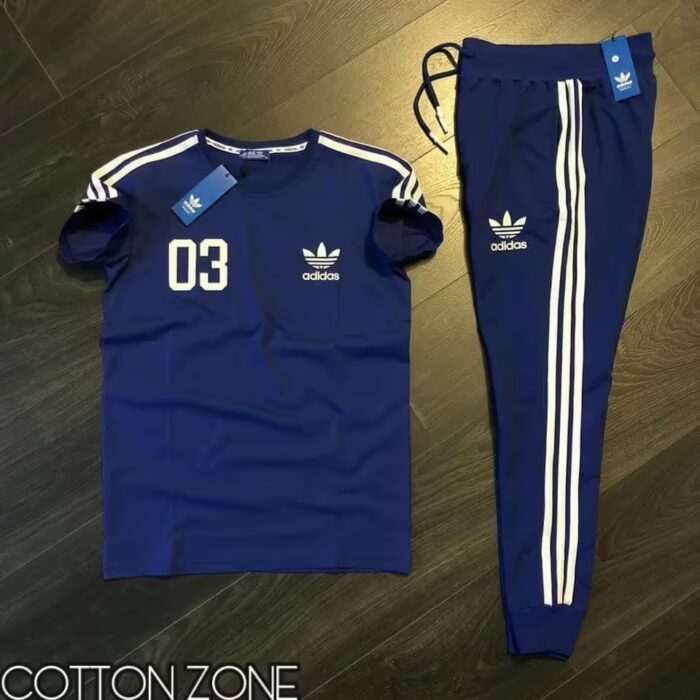 Seasons Men Blue Dry Fit Lycra Trackpants