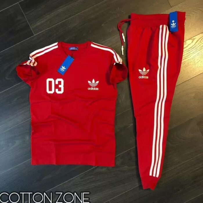 Seasons Men Red Dry Fit Lycra Trackpants