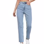 Women High Rise Sky Blue Jeans