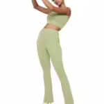 Women Casual Formal Light Green Trouser