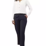 Women Casual Formal Navy Blue Trouser