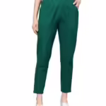 Women Casual Formal Green Trouser