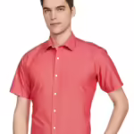 Red Men Half Sleeve Regular Fit Formal Shirt