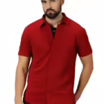 Red Mens Half Sleeve Shirts
