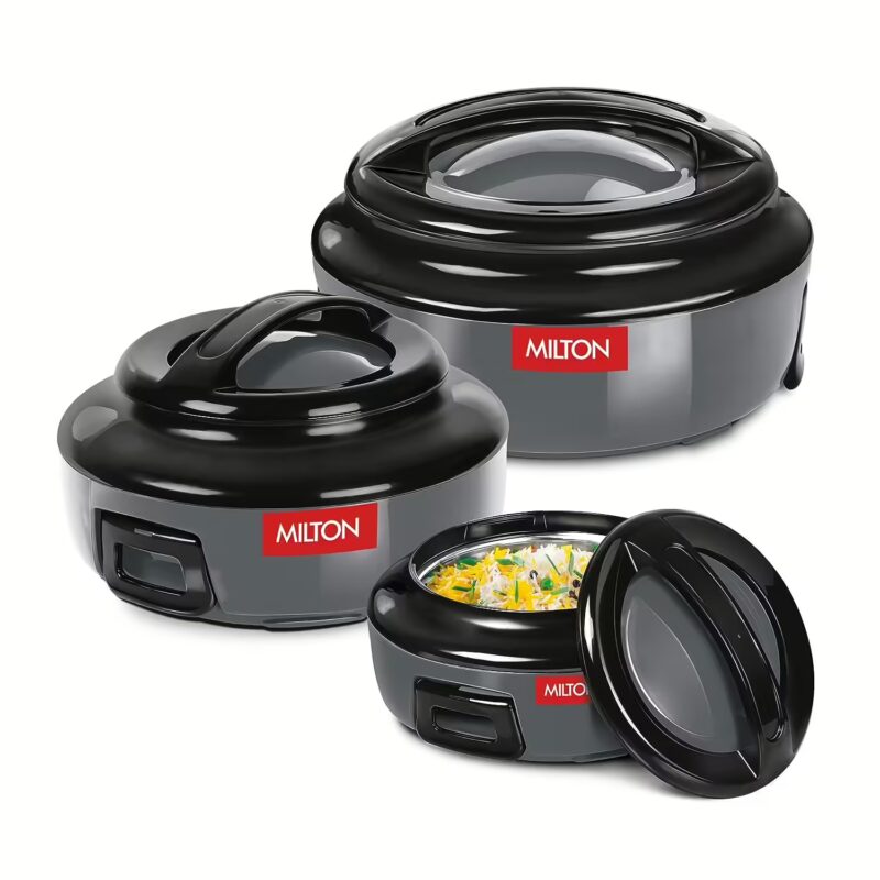 Milton Ernesto Jr. Pack of 3 Thermoware Casserole Set??(420 ml, 850 ml, 1430 ml)