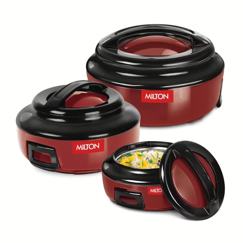 Milton Ernesto Jr. Pack of 3 Thermoware Casserole Set??(420 ml, 850 ml, 1430 ml)