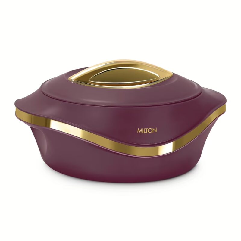 Milton Pearl 2000 Inner Stainless Steel Casserole, 1.96 Litre, Maroon Serve Casserole??(1960 ml)