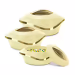 Milton Pearl Inner Stainless Steel Jr.Pack of 3 Serve Casserole?Ivory?(455 ml, 860 ml, 1270 ml)