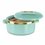Milton Curve 1500 Inner Stainless Steel Casserole, 1300 ml, Light Green Serve Casserole??(1300 ml)