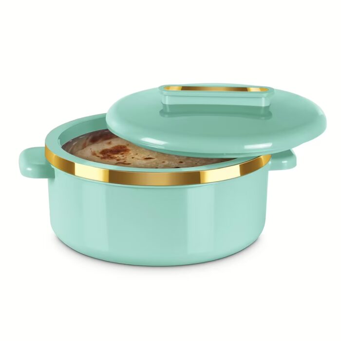 Milton Curve 1500 Inner Stainless Steel Casserole, 1300 ml, Light Green Serve Casserole??(1300 ml)