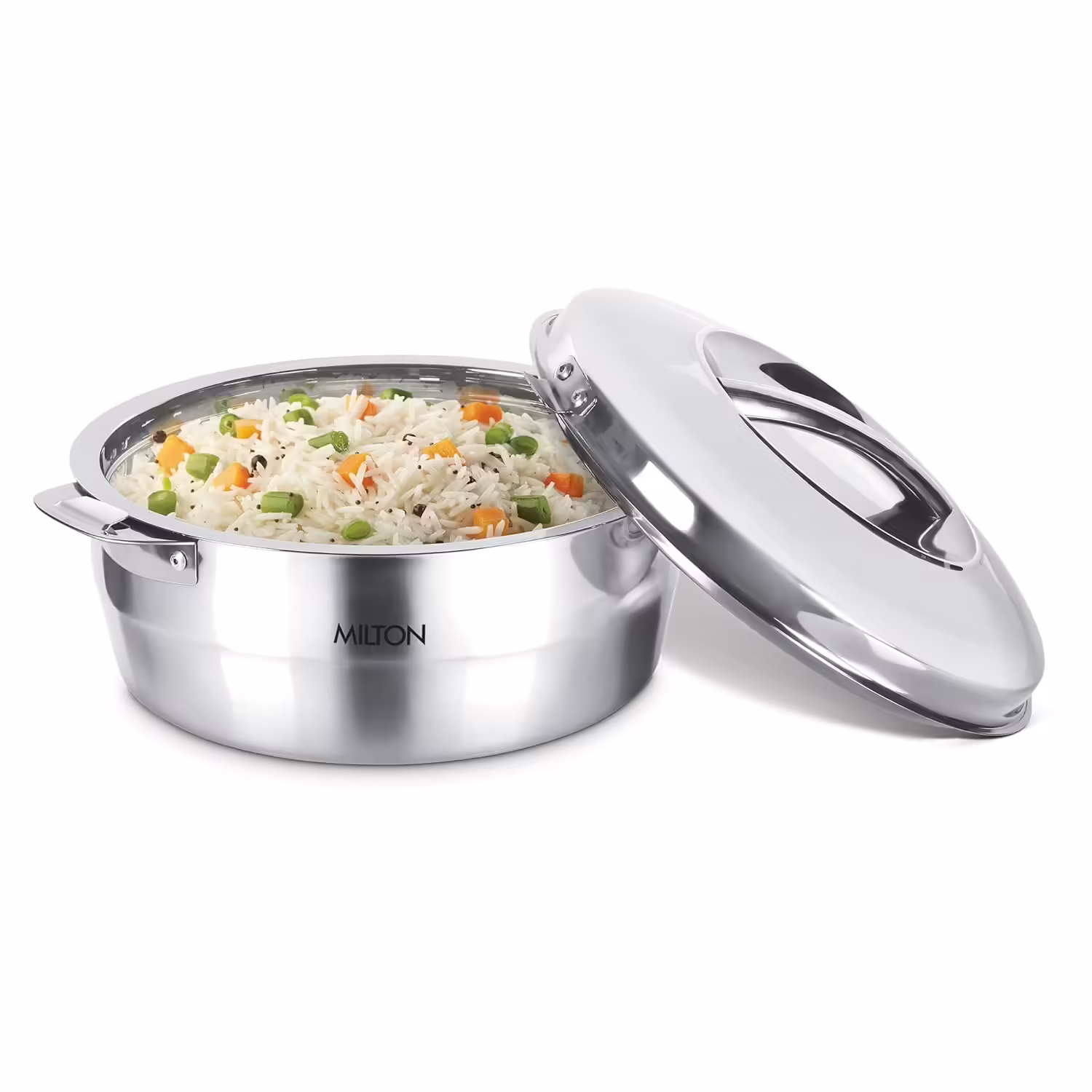 Milton Empress 2500 Stainless Steel Casserole, 2300 ml, Double walled Serve Casserole??(2300 ml)Silver
