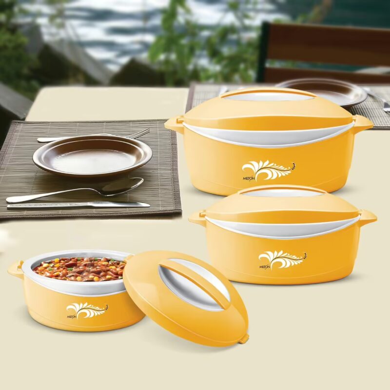 Milton Delight JR Gift set Pack of 3 Thermoware Casserole Set??(520 ml, 820 ml, 1.3 L)